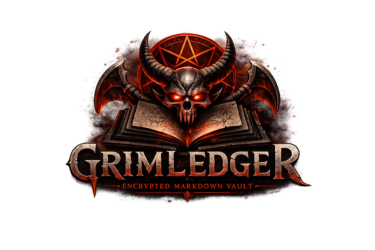 GrimLedger — encrypted markdown vault
